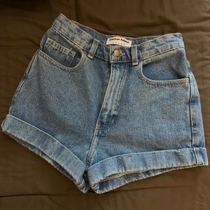 High waist denim shorts